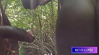 RevealMe &vert;&vert; Negro GAY COUPLE FOREST FUCKFEST&colon; WILD COCK-STROKING & ANAL ADVENTURE